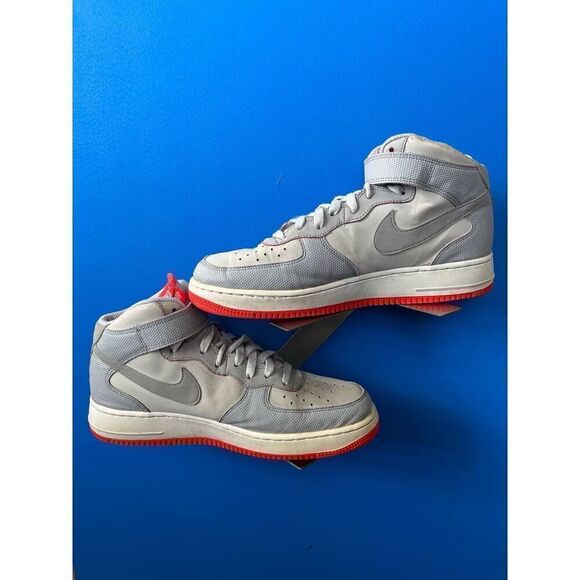 Nike Air Force 1 Mid '07 Denim Gum Hi Top Sneakers Men's Size US 9.5 Y2K 315123- - Picture 1 of 6